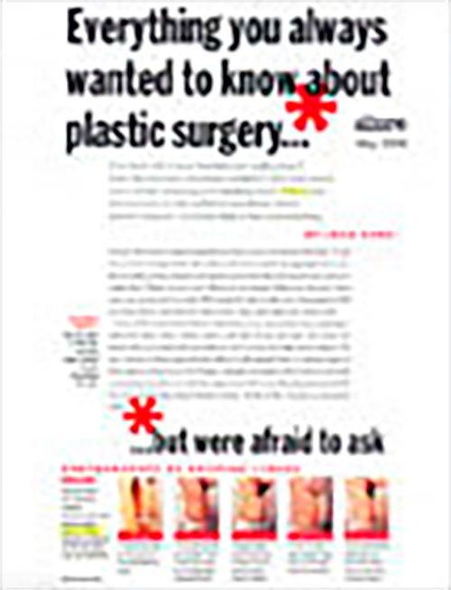 MAGAZINES & PUBLICATIONS: Everything you always wanted to know about plastic surgery