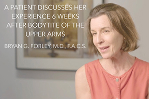 Watch video: NYC PATIENT DISCUSSES HER UPPER ARM BODYTITE EXPERIENCE| Dr. Forley