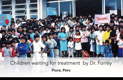 Children waiting for treatment by Dr. Forley