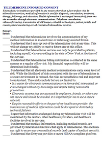 Telemedicine Informed Consent